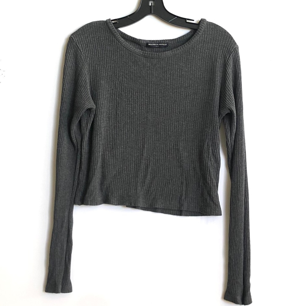 🌴BRANDY MELVILLE Grey Long Sleeve Sweater